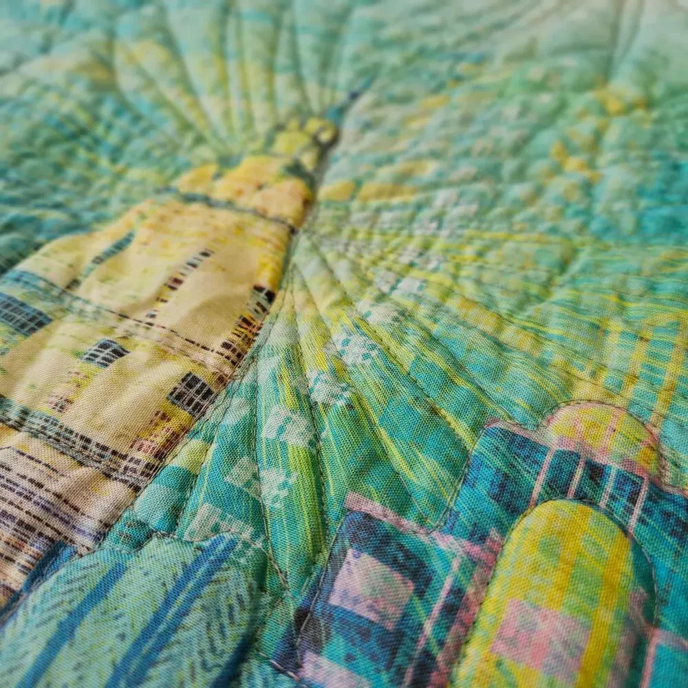 Charisma Horton New York City Art Quilt 2016 Manhattan Skyline Fiber Art 26x42